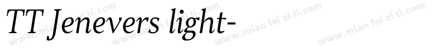 TT Jenevers light字体转换